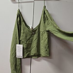 Lululemon Athletica Olive Green Crop Top